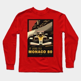 1980 Monaco Grand Prix Travel Poster Long Sleeve T-Shirt